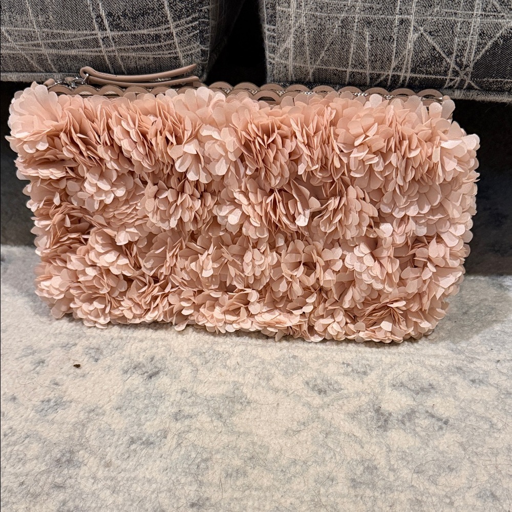 Stella & Dot Pink Floral Clutch